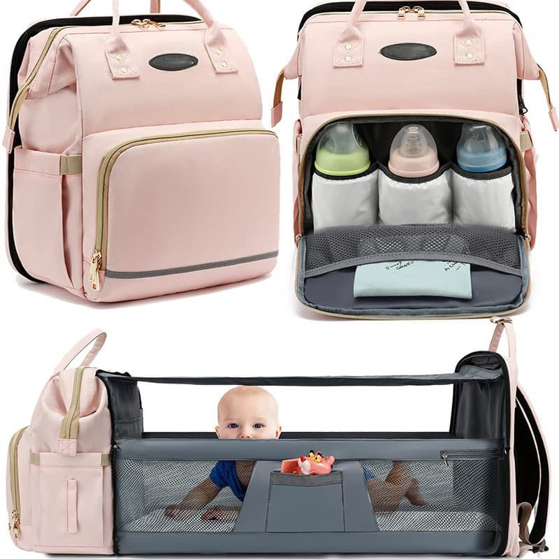 Custom Cross-Border Mom Bag Baby Supplies Storage Bag Travel Baby Diaper Bag Multifunctional Large Capacity Bag