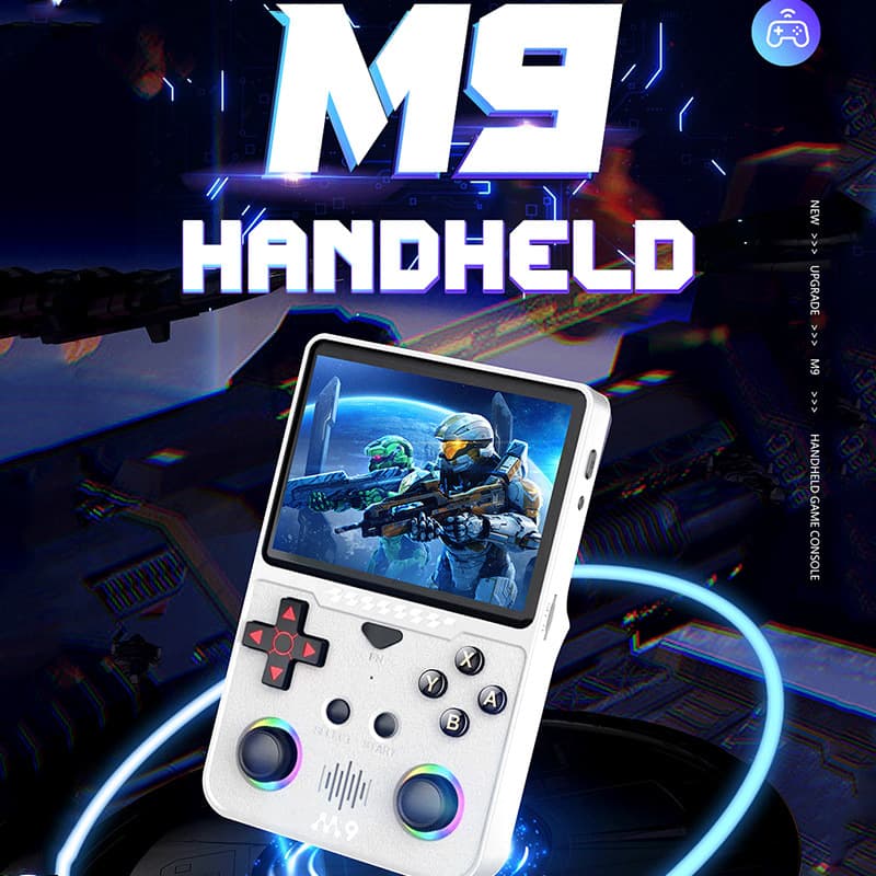 M9 Retro Game Console Open Source Handheld Childhood PSP Nostalgic NDS Emulator GBA Classic Arcade Handheld Game Console