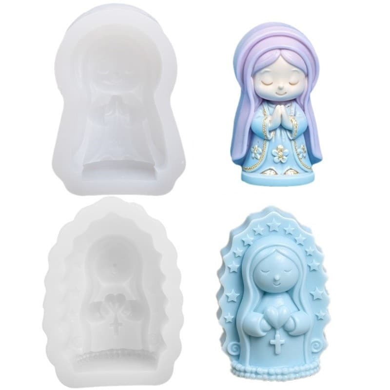 DIY creative character girl statue silicone mold scented candle plaster resin decorative ornament silicone mold