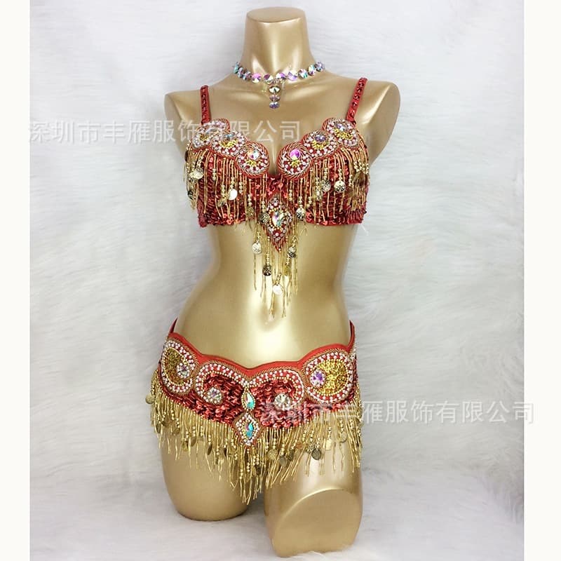 Sequin Performance Costume Belly Dance Bra for Bar Nightclub Stage Party Lead Dancer Outfit
