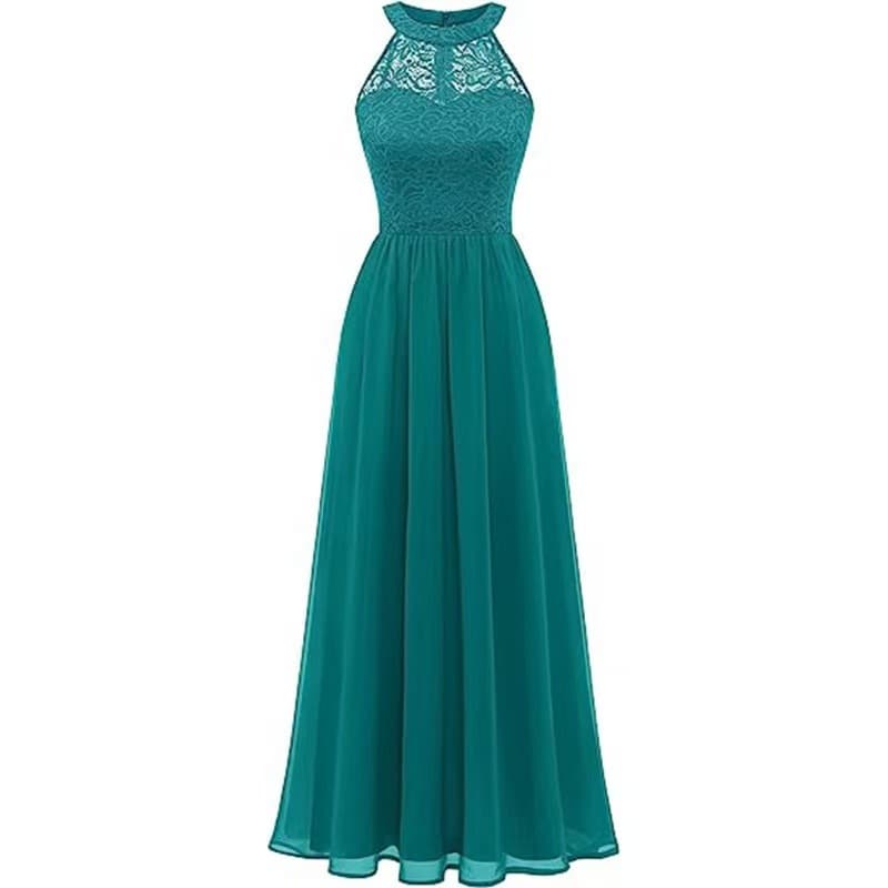Amazon Evening Dress 2025 Cross-Border New European and American Women's Sexy Fitted Spaghetti Strap Chiffon Dress