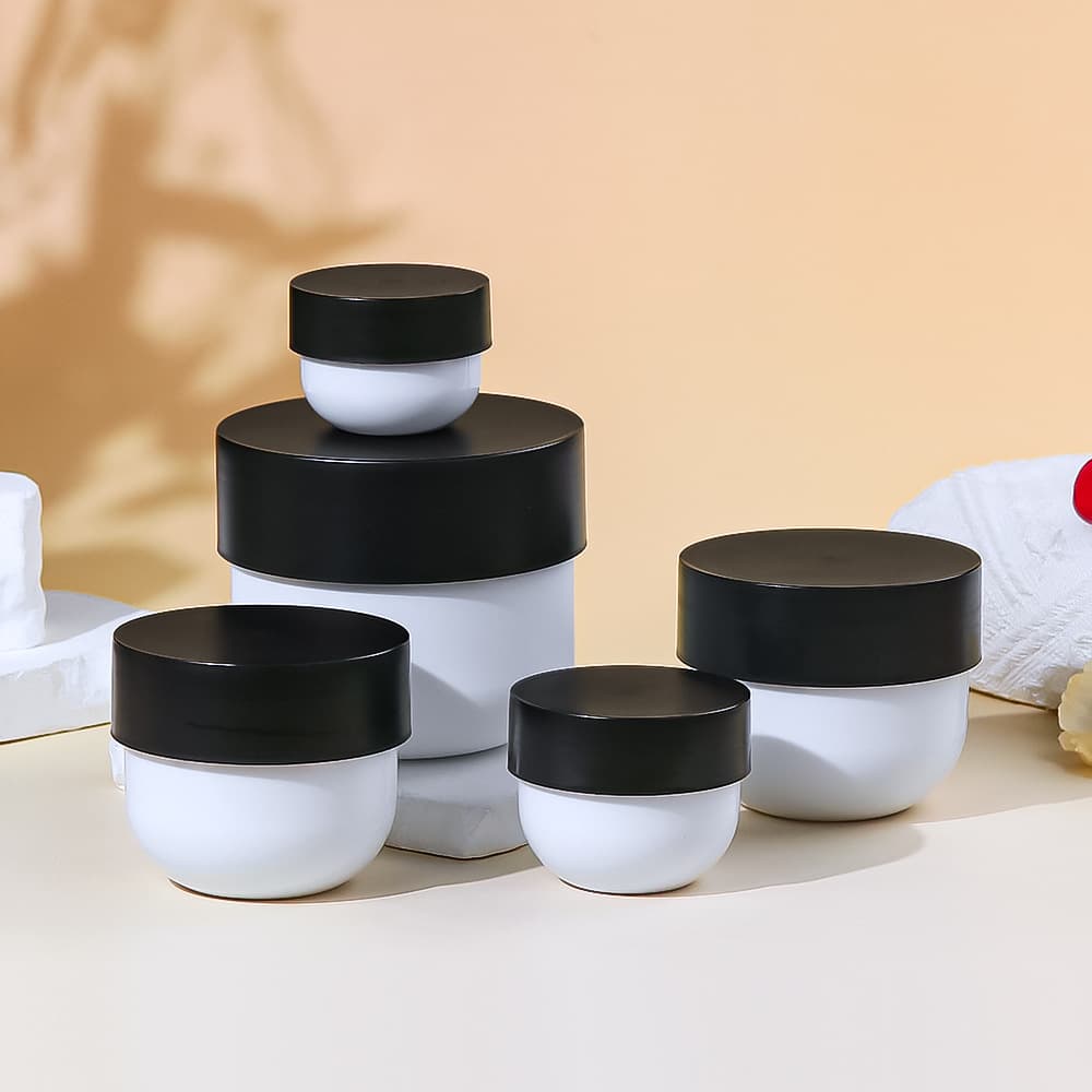 In Stock PP Wide Mouth Cream Jar Cleaning Clay Mask Face Cream Refillable Jar 30/50/100/500g Scrub Empty Jar