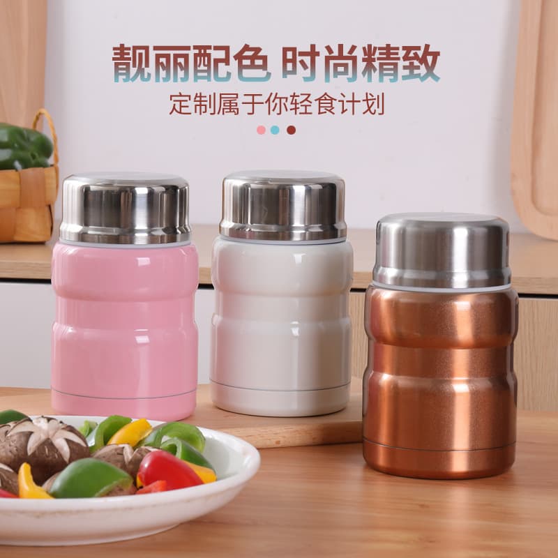 Customizable Stainless Steel Vacuum Insulated Food Jar, Large Capacity Portable Thermos for Men and Women