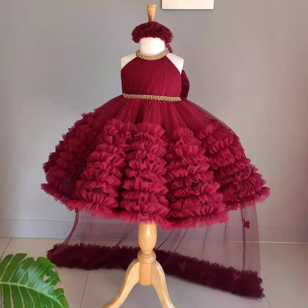 2026 New Spring Sweet Puffy Performance Dress for Girls, Children's Princess Dress for AliExpress Amazon Cross-Border