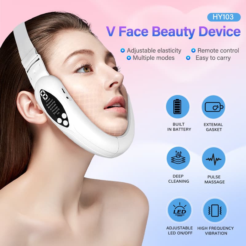 Microcurrent V-Shape Face Massager Vibrating Facial Lifting Beauty Device