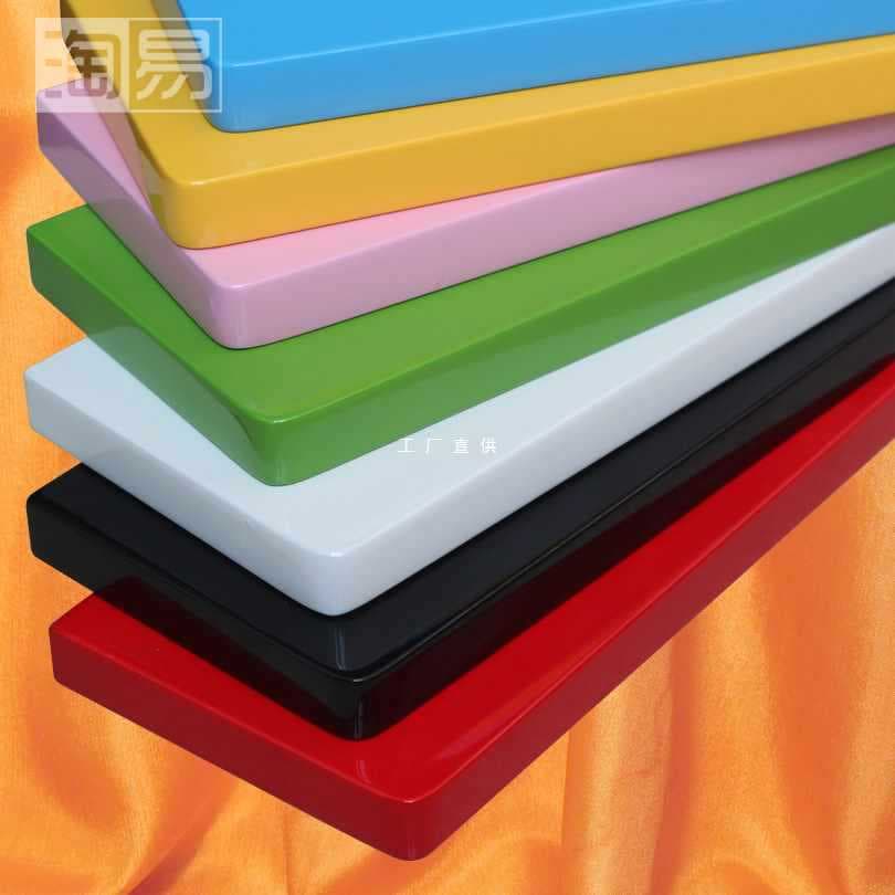 Rounded corner glossy paint thickened shelf wall unit with single-panel design, decorative shelf, bookshelf, wall mount, customizable.
