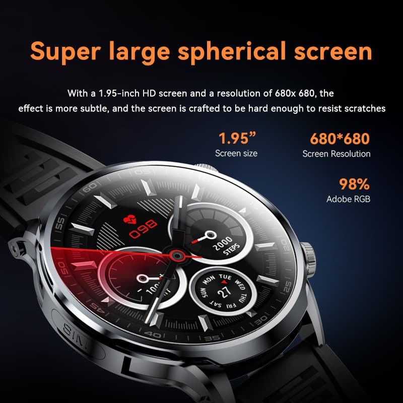 Cross-border new H18 round screen card phone watch 1.95 inch smart watch photo heart rate NFC