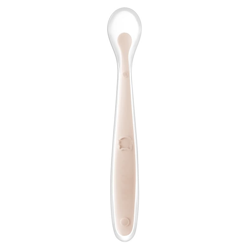 Kids Silicone Soft Plastic Spoon Set, Newborn Baby Training Feeding Utensils for Complementary Food, Temperature-Sensing Coated