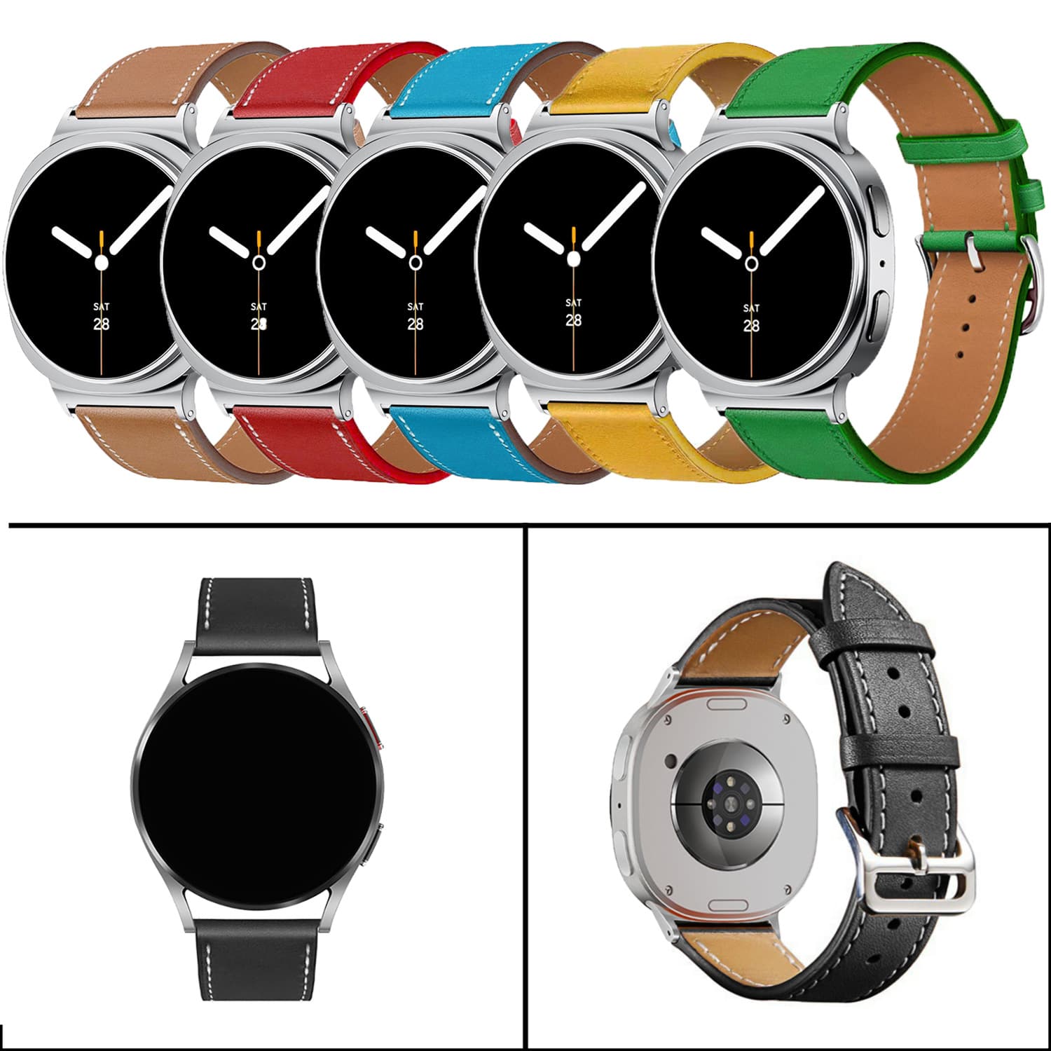 Classic Genuine Leather Strap for Samsung Galaxy Watch 8 Suitable for 2025 New Model Comfortable Wearing Experience
