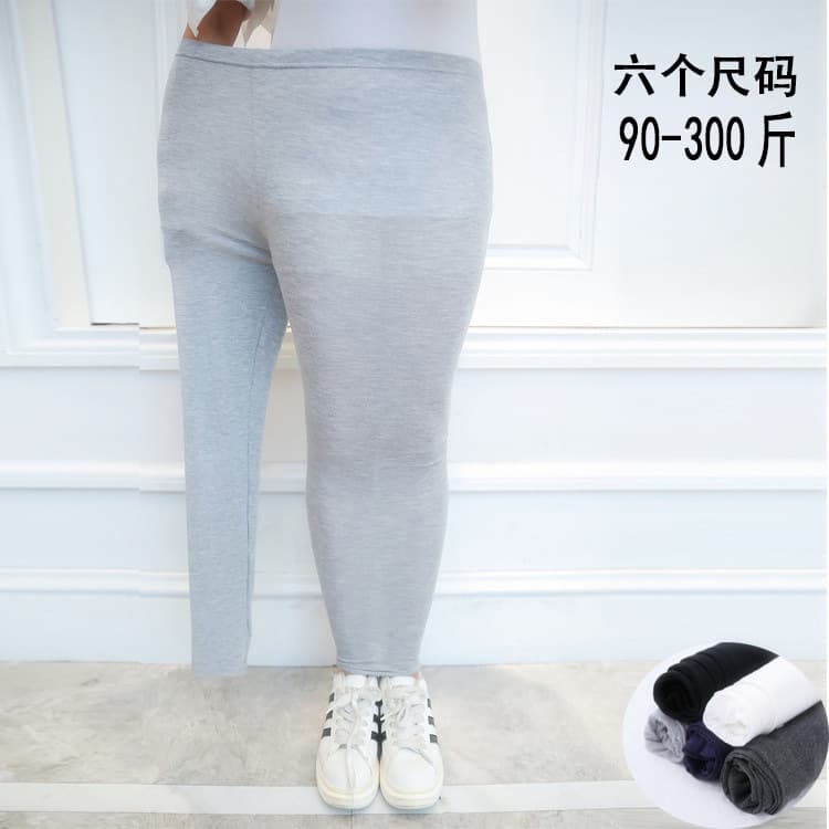 Extra Large Plus-Size Nine-Point Modal Leggings, Thin Cotton Slimming Pants, Export Plus-Size Pants