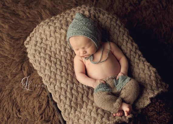 Studio Kids Photography Outfit Newborn Cartoon Knit Sweater Set Hand-Knitted Baby Photo Shoot Clothes