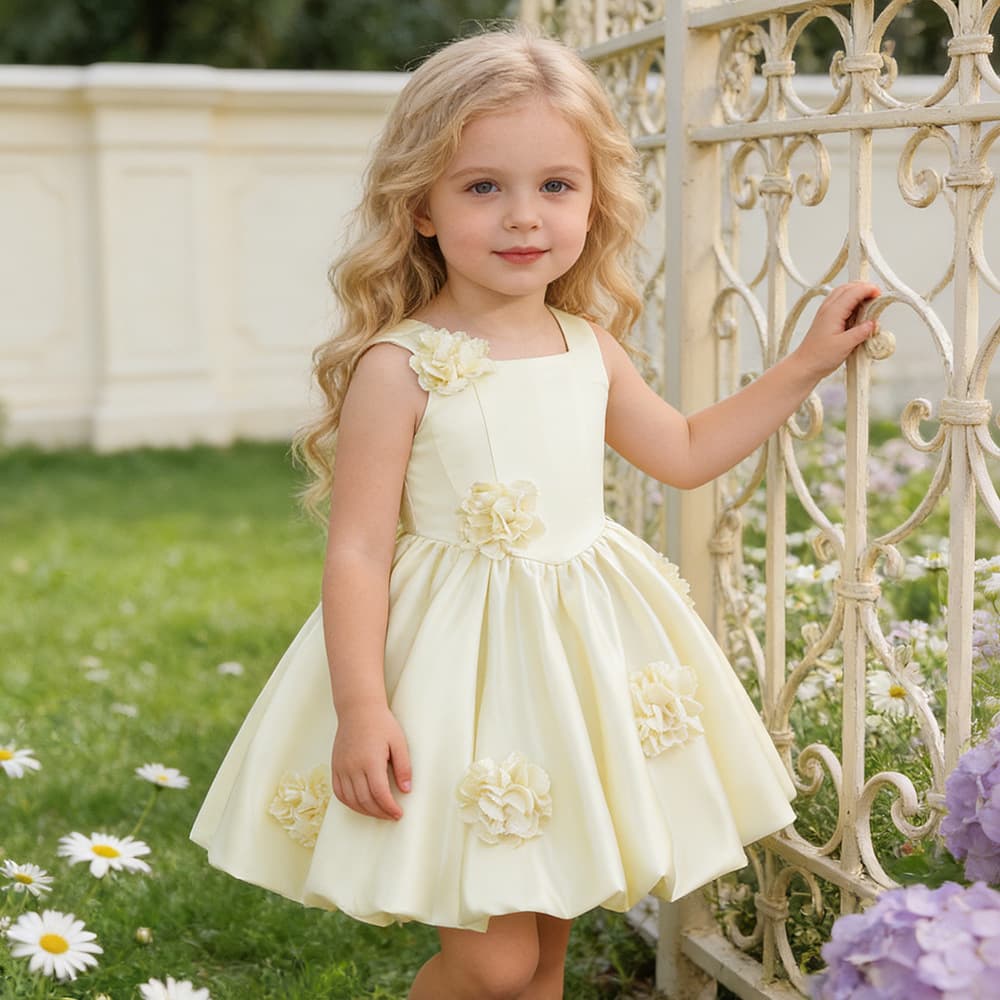 Wholesale Stock Girls Princess Dress Party Dress for 3-9 Year Old Girl