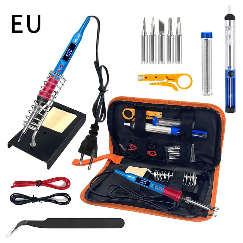 909L Soldering Iron 80W Soldering Welding Repair Kit Digital Display Adjustable Temperature Soldering Iron Welding Repair Tool Package