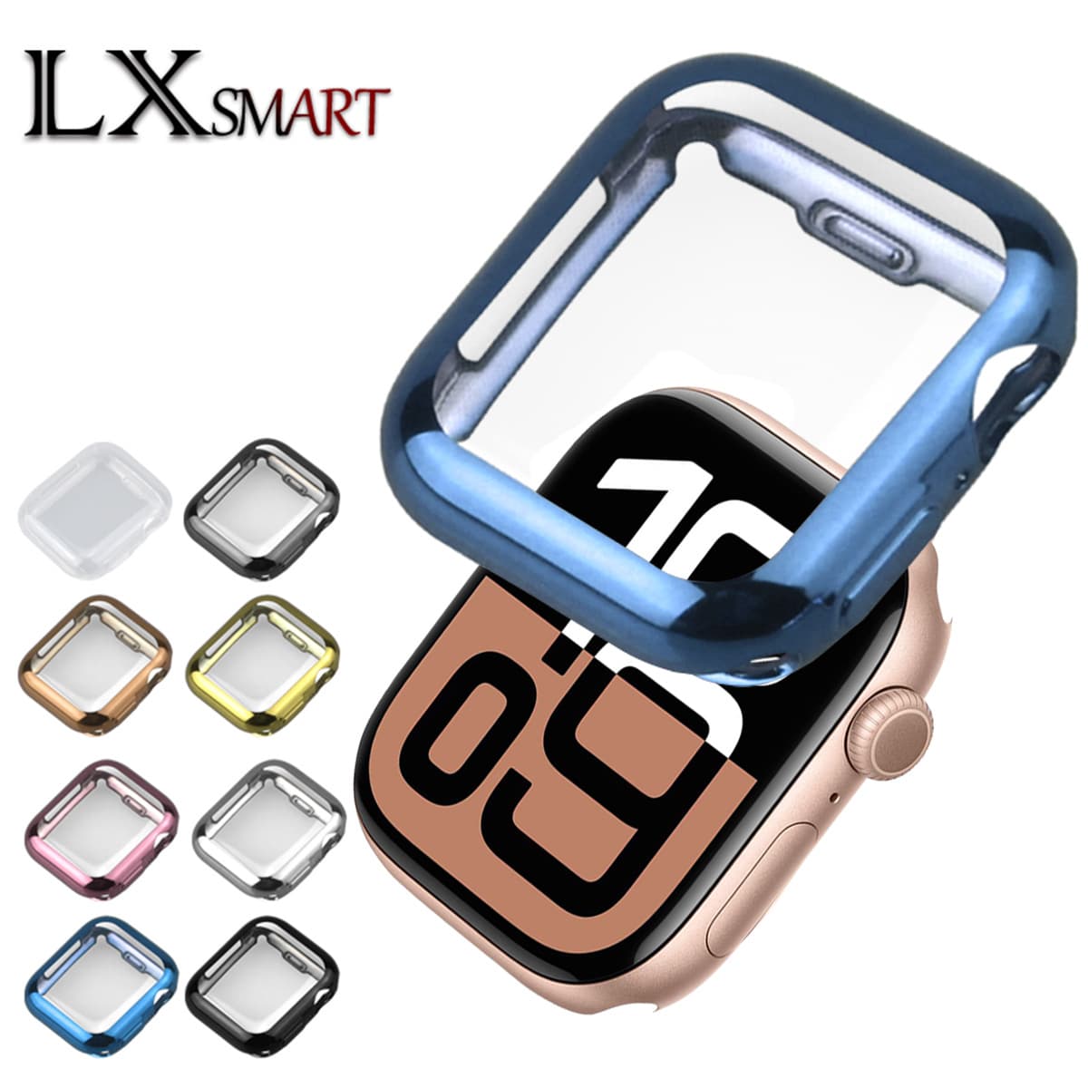 Compatible with Apple S10 Watch Case, Apple Watch Series SE TPU Electroplated Full-Cover Soft Shell Protective Case