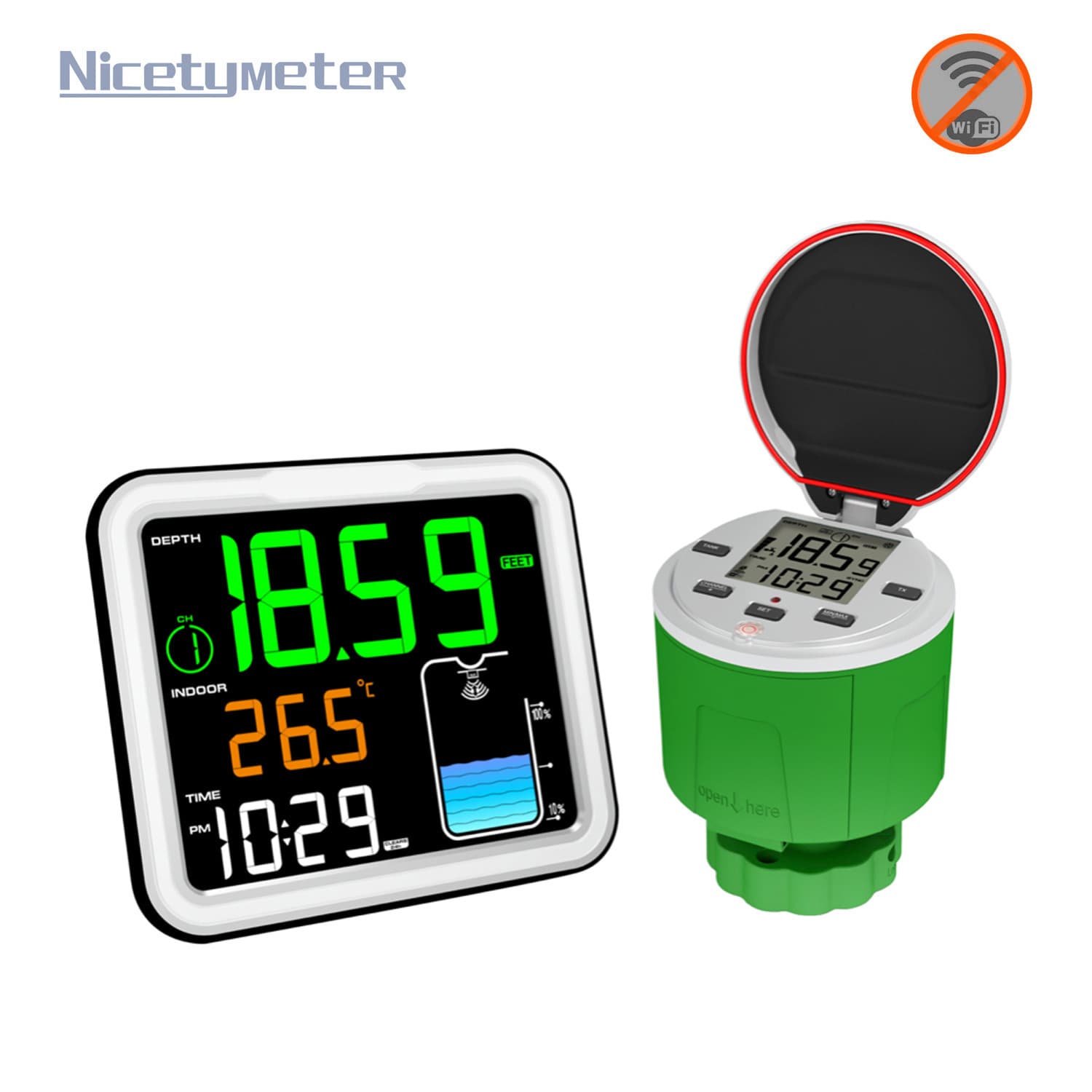 Wireless Smart Solar Ultrasonic Water Level Monitor 150m Remote Monitoring IP68 Liquid Level Gauge Water Tank
