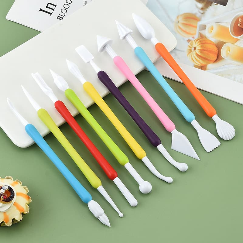 Factory 9-Piece Cake Carving Pen Cake Modeling Piping Carving Pen Cake Cream Piping Pen Wholesale