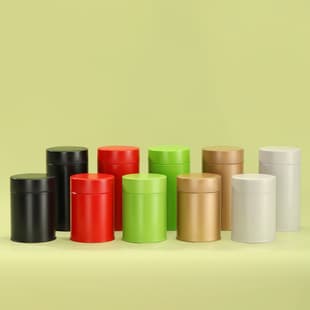 In stock tinplate tea tin round sealed metal Taiwan tin can for Oolong black tea Longjing tea leaves custom