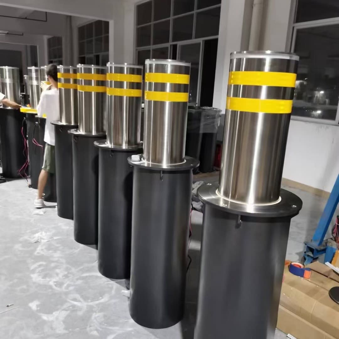 Fully automatic hydraulic lifting column, electric anti-collision road pile, smart school stainless steel roadblock car pile, telescopic ground pile