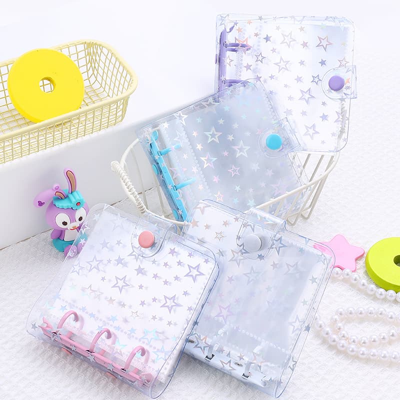 Gypsophila A8 loose-leaf hand ledger PVC notebook mini 3-hole PP loose-leaf shell pocket storage photo album