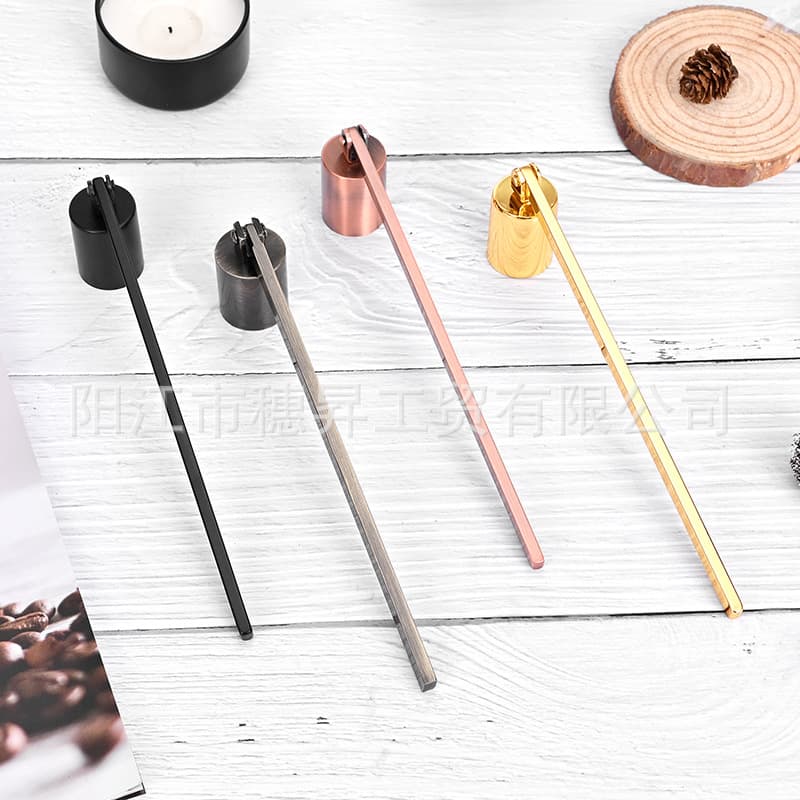 Direct Wholesale Ins Home Aroma Candle Snuffer Simple Straight Cylinder Stainless Steel Candle Tool