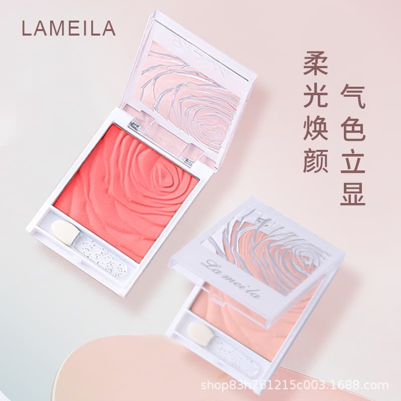 Comic-Style Pure Desire Girl~Petal Blush with Expansion Color and Low Saturation to Enhance Complexion, Naturally Brighten and Last Long, Suitable for Students
