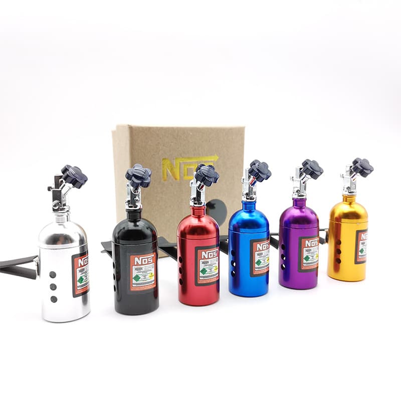 NOS Nitrous Oxide Bottle Style Aluminum Alloy Car Air Vent Aromatherapy Deodorizer Decoration Dual-Purpose