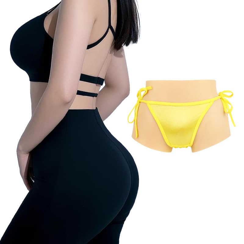 Yunyao Cross-Dressing Silicone Fake Vagina Briefs, Transvestite Cross-Dressing Fake Vagina, Insertable CD, Male-to-Female Disguise, Can Be Hidden
