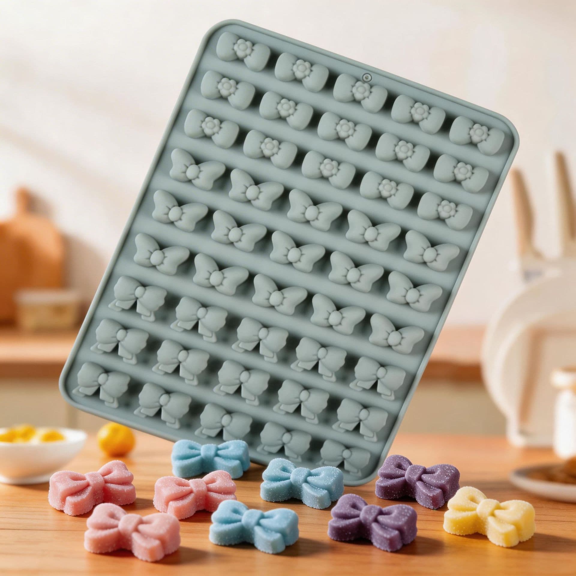 Wax Bottle Candy Mold Cartoon QQ Candy Mold Handmade Candy Chocolate Gummy Silicone Mold High Temperature Resistant Steamable