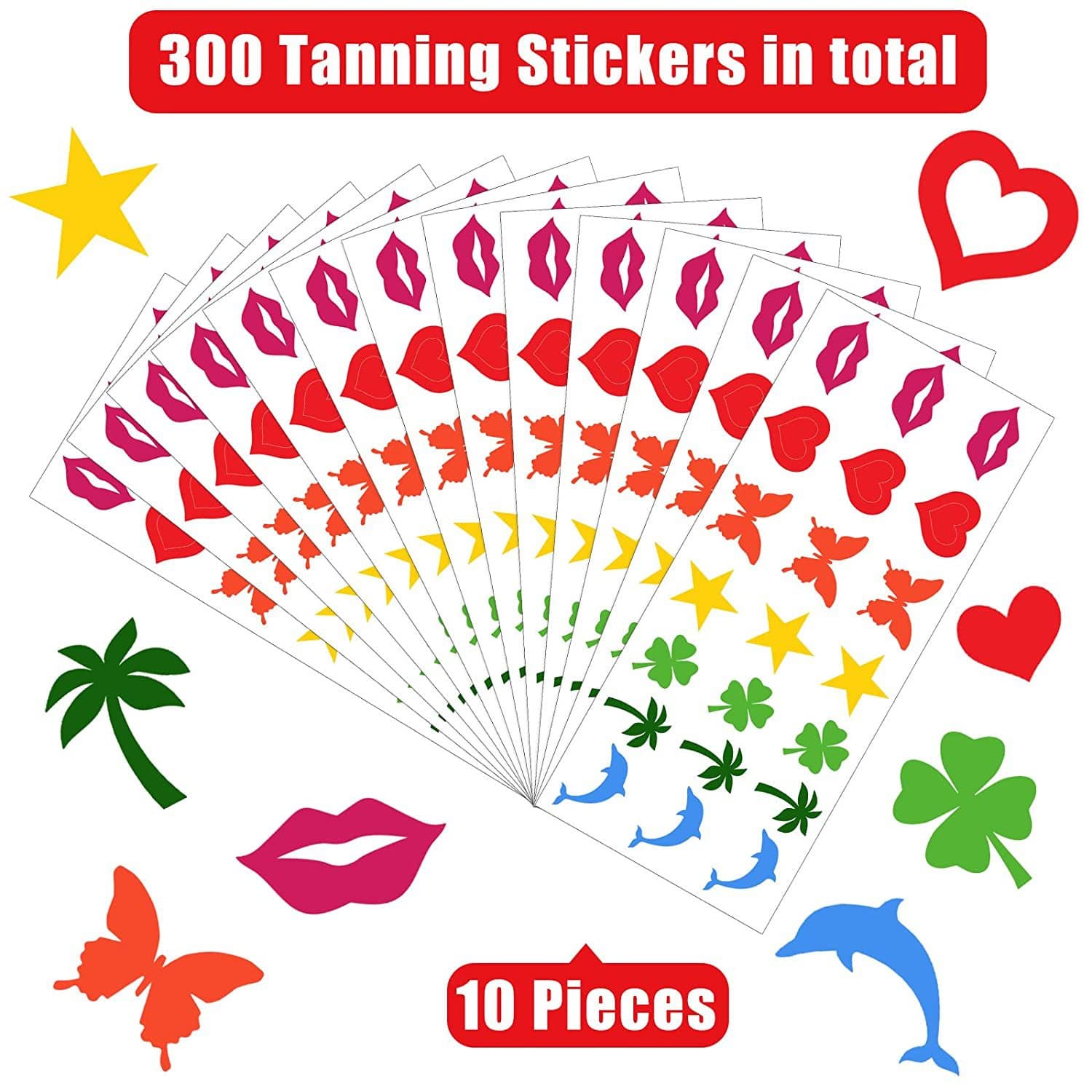 Tanning Sunbathing Stickers for Body Piercing