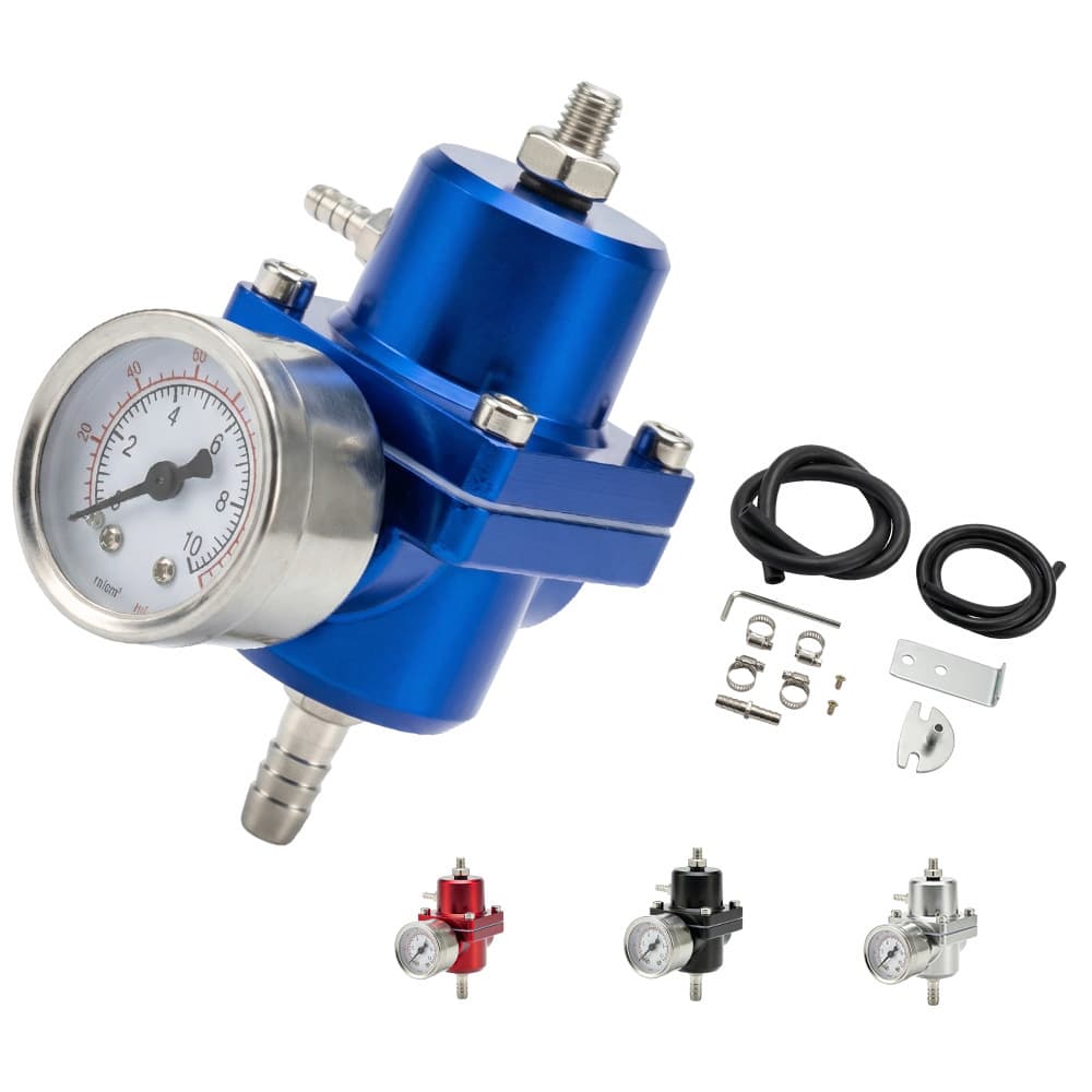 Car modified fuel pressure regulating valve fuel supercharger square supercharger aluminum alloy pressure regulator
