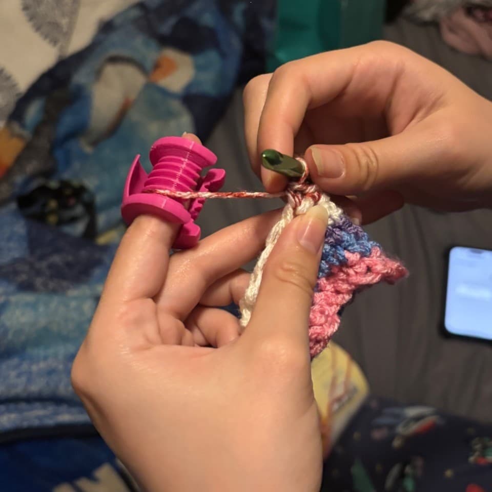 Cross-border New Crochet Tool Yarn Protector 3D Printed Crochet Knitting Finger Guard