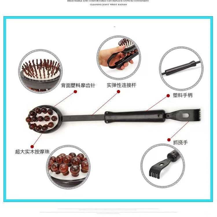 108 Multi-function Wooden Back Massage Hammer Patting Massage Stick Itchy Back Scratcher