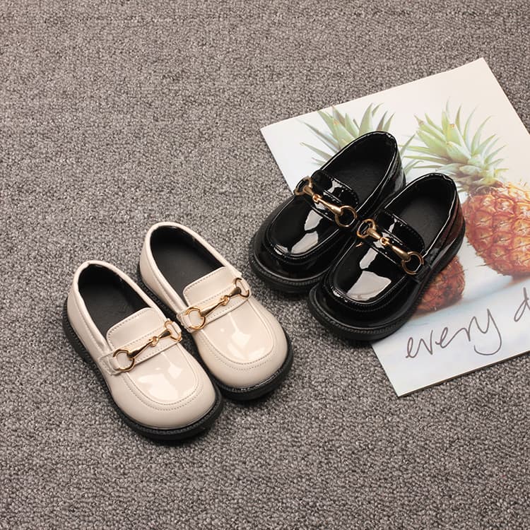 Children's Leather Shoes 2026 Spring/Autumn British Style Black Height-Increasing Dress Shoes for Boys and Girls Versatile Flats