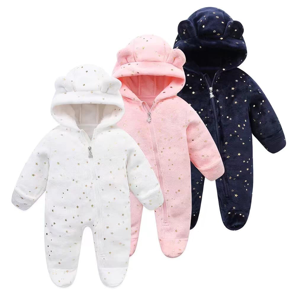 Star Footed Romper Newborn Baby Onesie Cuddle Suit Outwear 2026 Fall/Winter New Style Baby Bodysuit