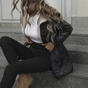 Amazon Cross-Border New Women's Cotton Coat European and American 2026 Hooded Cotton Jacket Women's Mid-Length Loose Casual Outerwear