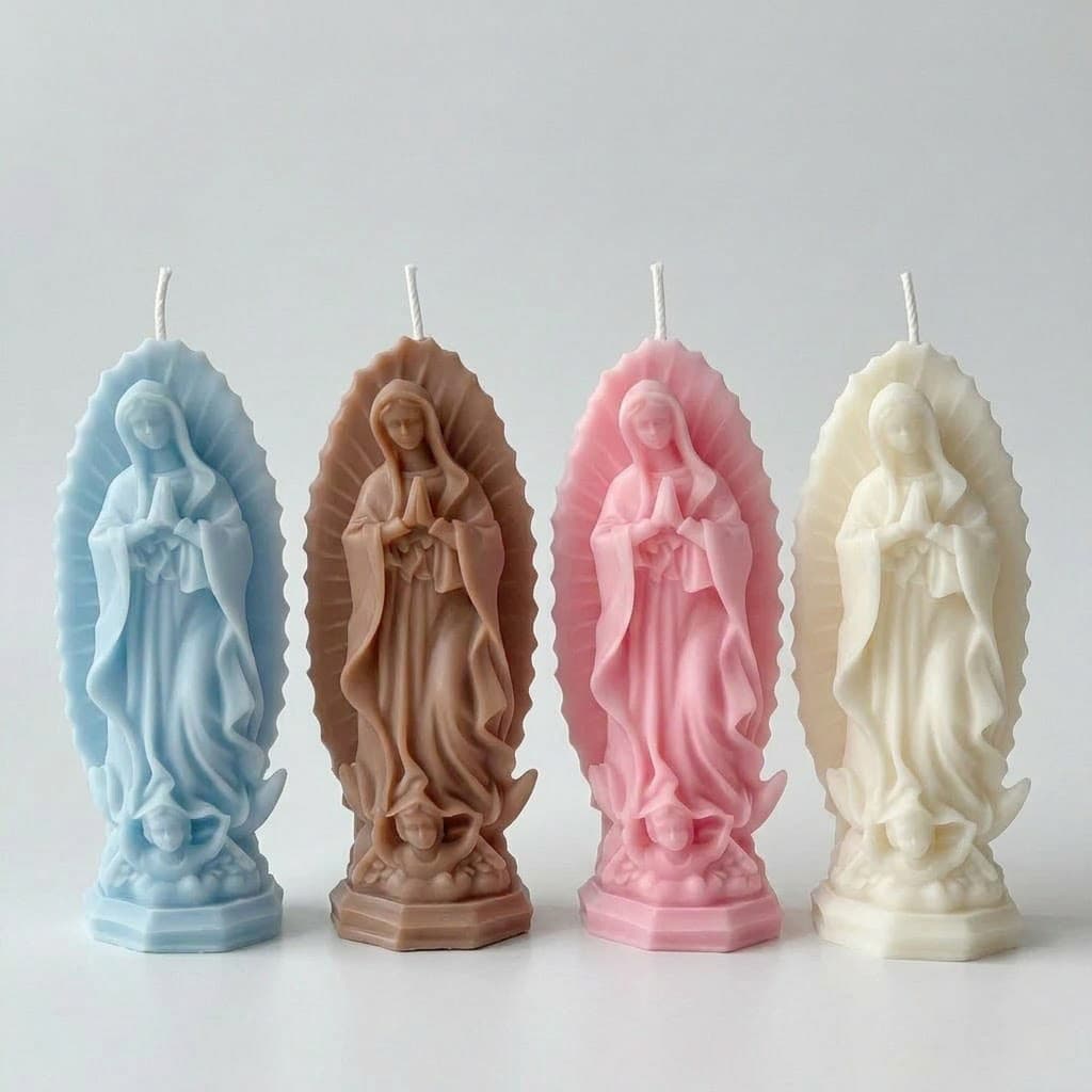 Cross-border Q-version Praying Girl Shaped Scented Candle, Creative Home Decoration Portrait Ornament Gift