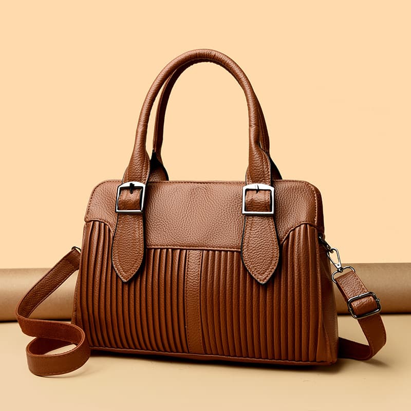 Fashionable Handbag High-End Pleated Women's Bag Multi-Layer Large Capacity Shoulder Bag Handheld Crossbody Bag Women Tote