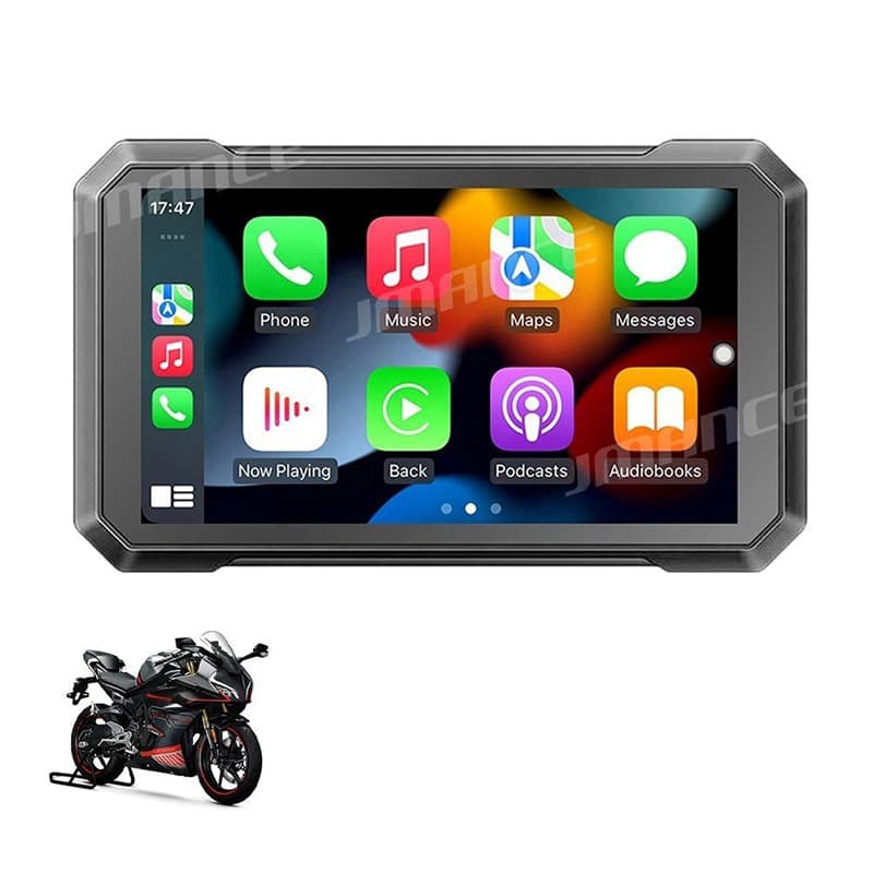 Motorcycle CarPlay Dash Cam GPS Navigation 1080p Tire Pressure Monitoring Waterproof Dustproof