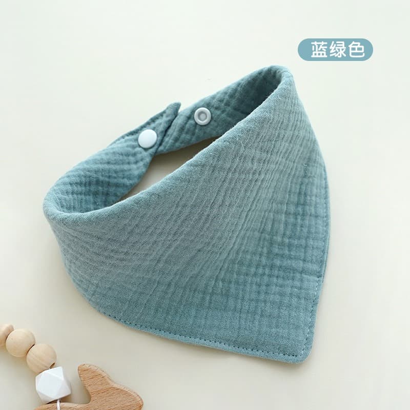 Class A Cotton Gauze Triangle Bib Waterproof Solid Color Baby Drool Bib Ultra Soft for Cross-Border