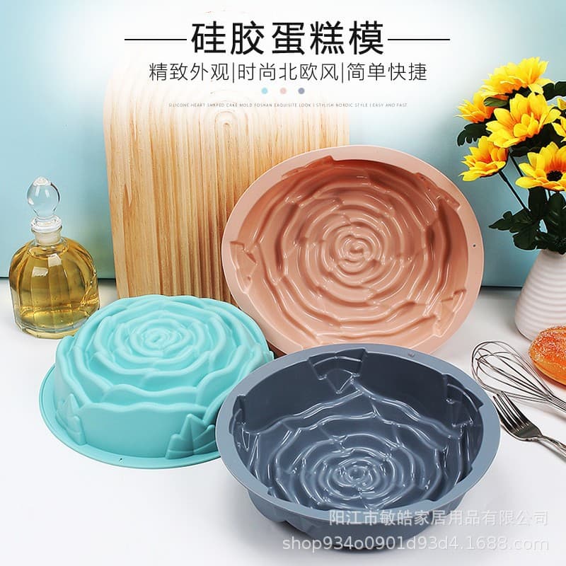 New Cross-Border Large Rose-Shaped Silicone Cake Mold DIY Handmade Cake Mold Silicone Baking Mold
