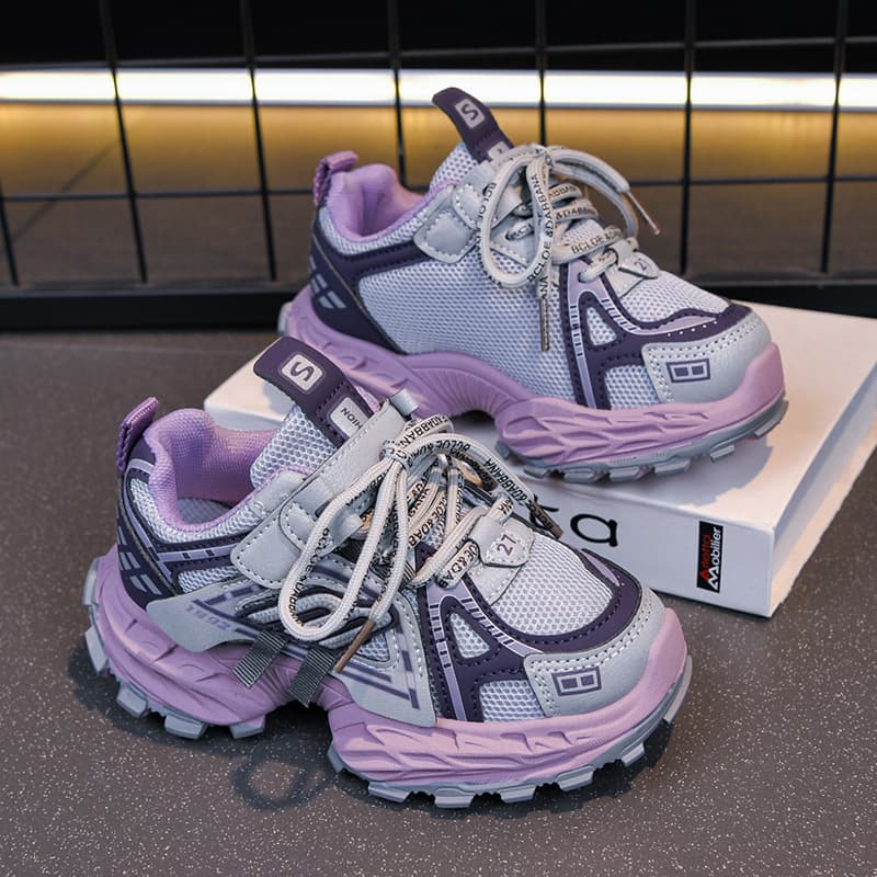 Children's Sports Shoes Girls Shoes 2026 Spring and Autumn New Fashion Breathable Boys Dad Shoes Casual Running Shoes