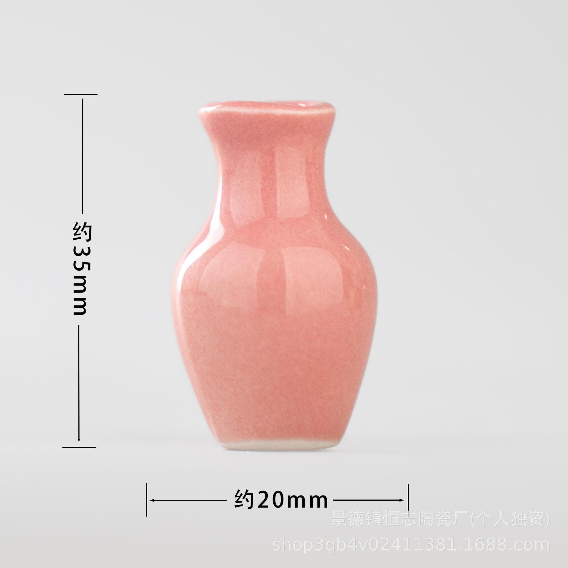 Jingdezhen Ceramic Mini Vase Fridge Magnet Suction Flower Decoration DIY Fridge Ornament