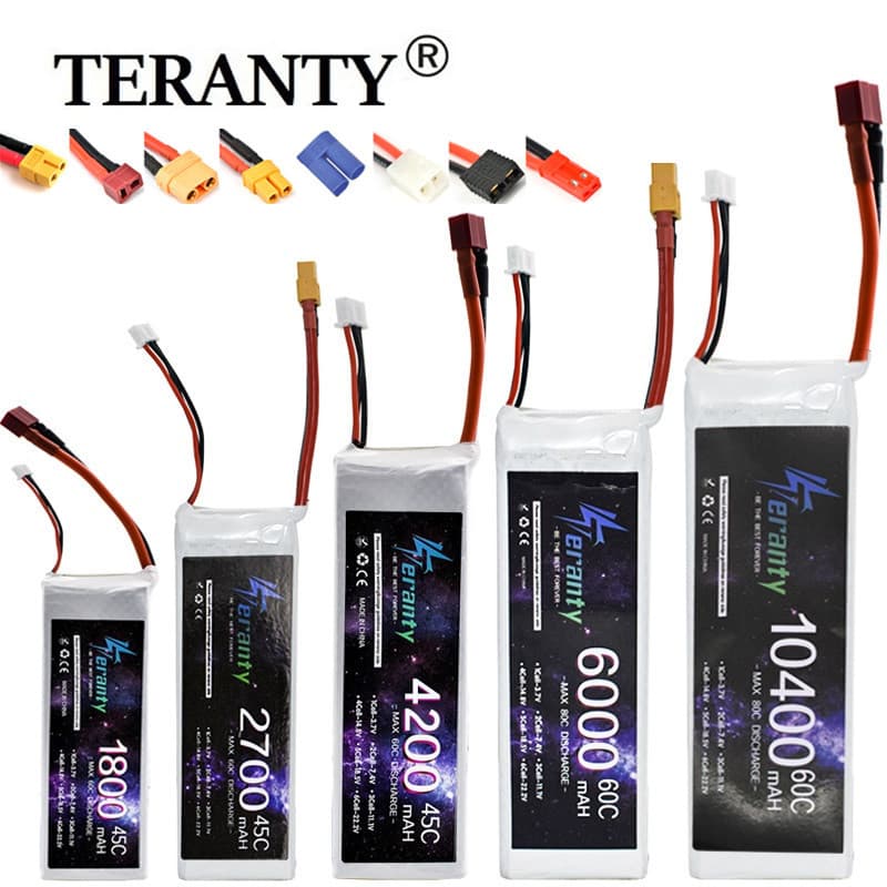 7.4V lithium battery 1500MAH-10400MAH 45C/60C UAV accessories model ship model 2S lithium battery