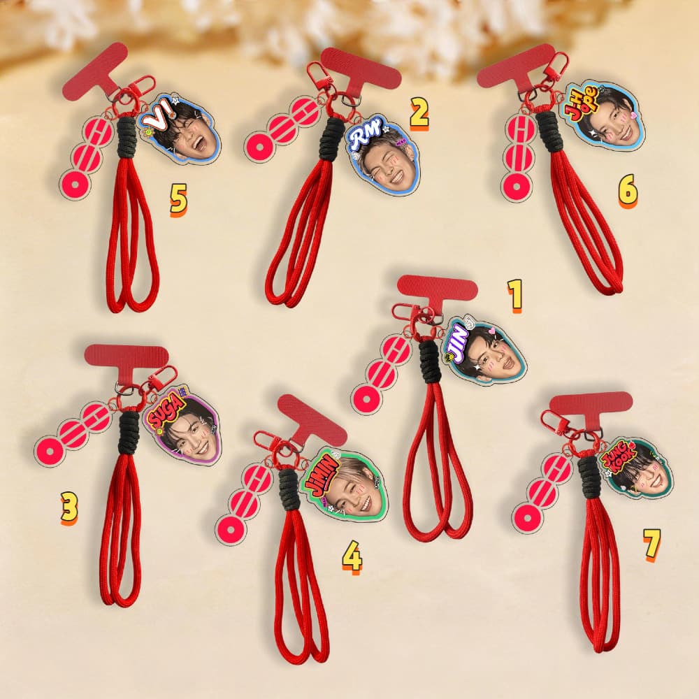 BTS Bangtan Boys Keychain Pendant Student Bag Charm Gift Phone Strap GSA02