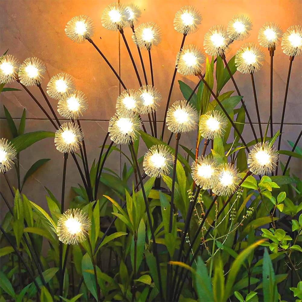Solar dandelion lawn lamp outdoor courtyard garden landscape decorative lamp villa camping yard plug-in lamp