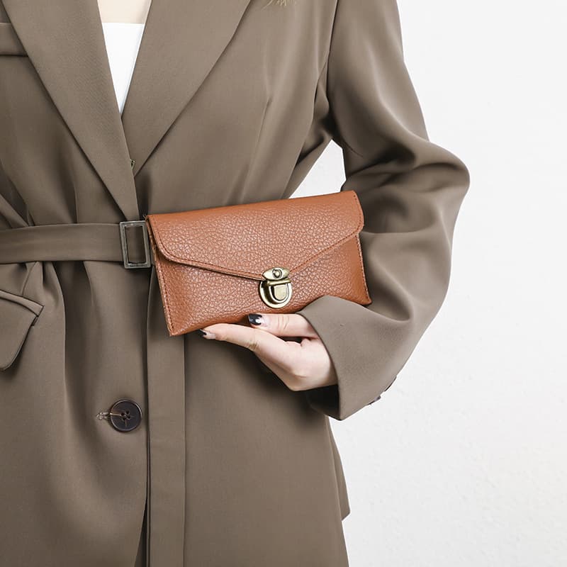 Soft Leather 2025 New Fashion Handheld Coin Purse Women's Long Ultra-Thin Leather Wallet Simple Card Holder Handbag Elegant Wallet