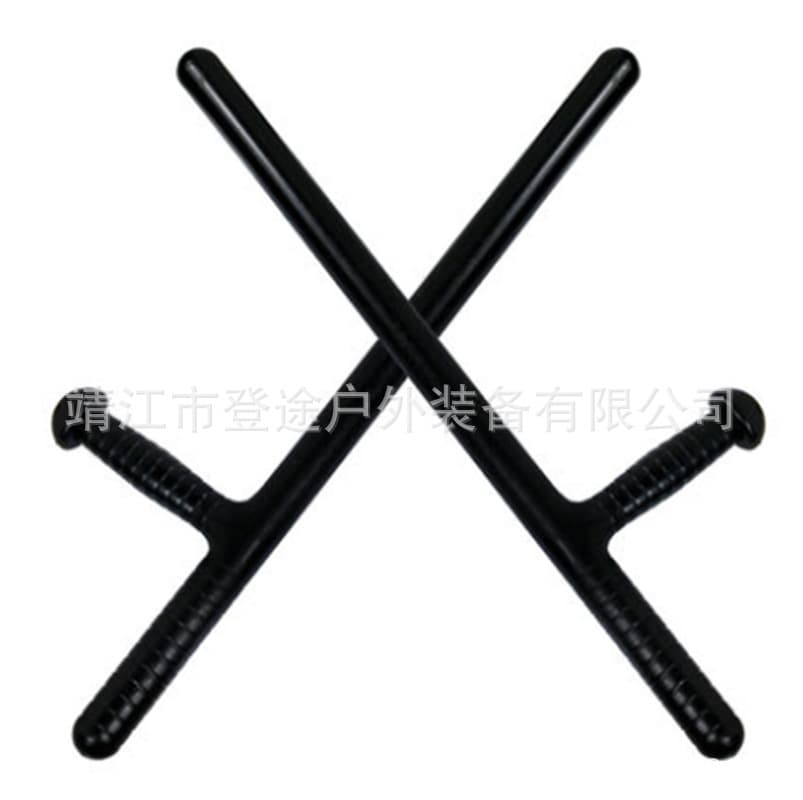Cross-border factory direct supply T-shaped baton, T-type tonfa, riot baton, outdoor rubber baton, security products, martial arts equipment