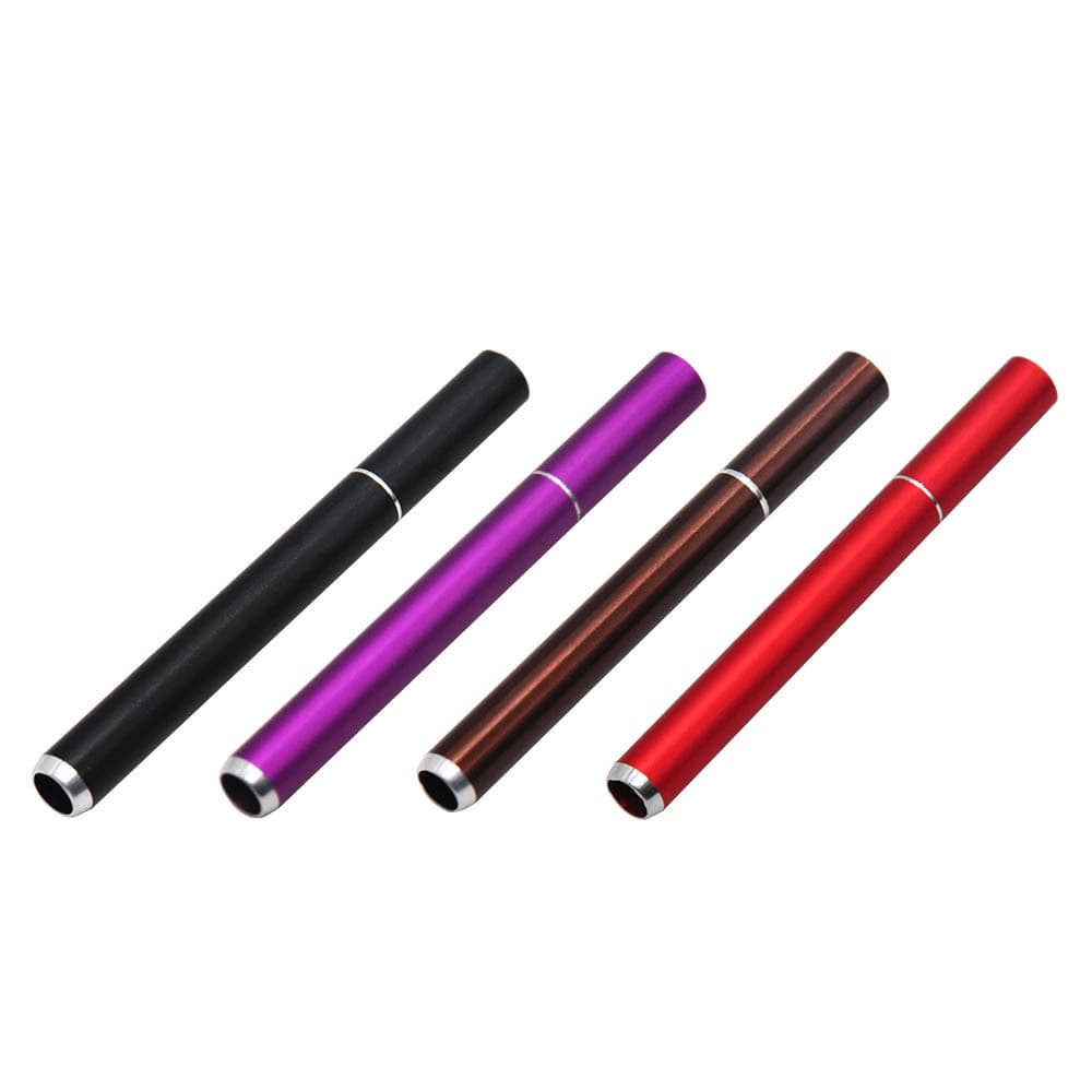 New metal pipe snuff bottle multi-purpose snuff rod tobacco pipe cigarette shape aluminum pipe simple pipe