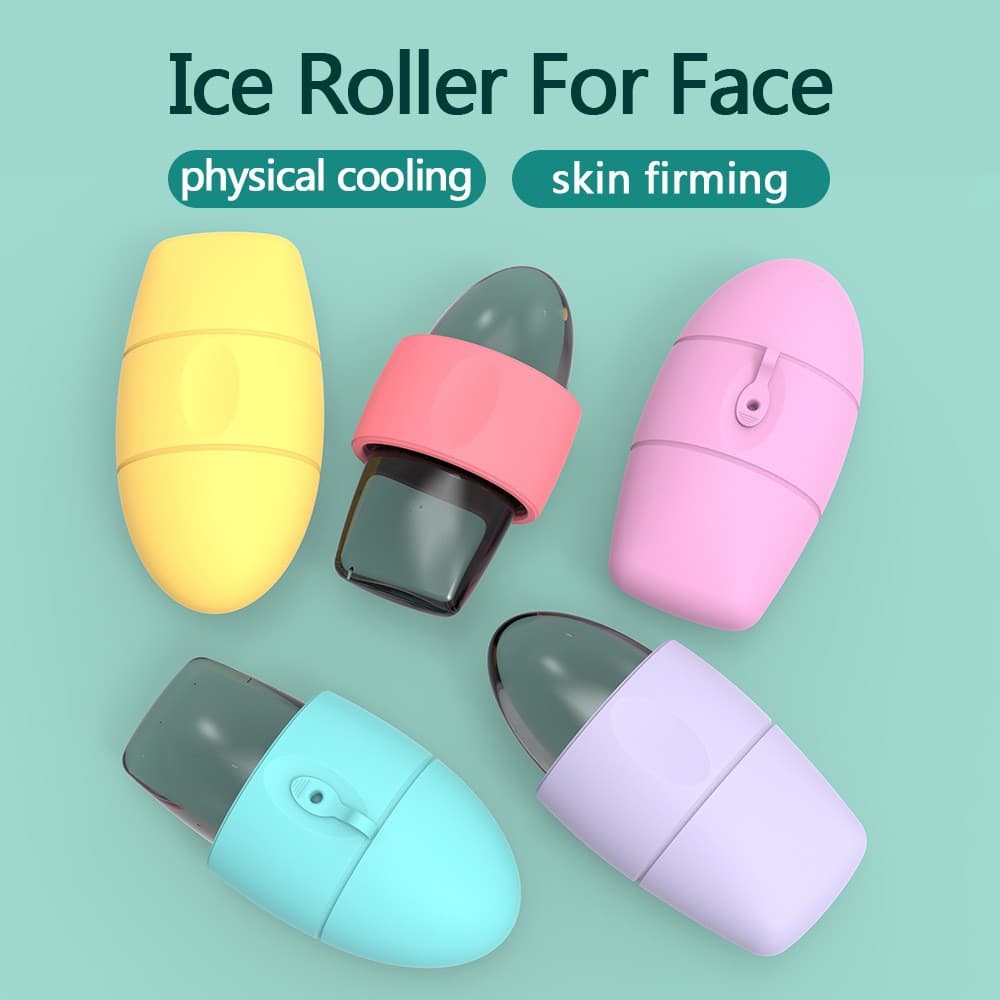 Facial Massage Ice Roller Silicone Eye and Face Cooling Ice Mold for Skincare Ice Therapy Beauty Device