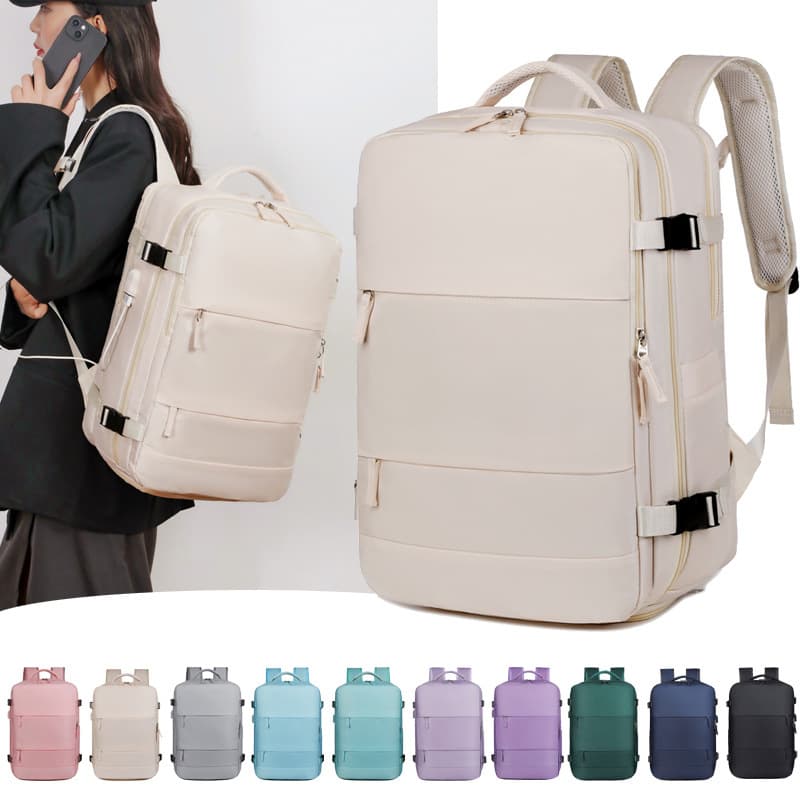 New large capacity shoe compartment computer bag, business commuting casual travel backpack, expandable school bag, cross-border